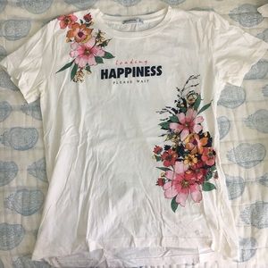 White floral T-shirt